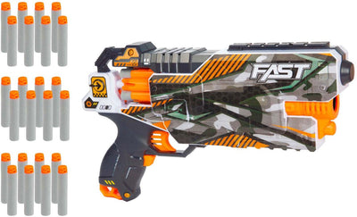 Toi-toys mousse strikex pistolet de tir électrique onde de choc avec 24 flèches en mousse