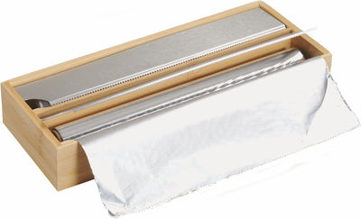 Kesper fsc® Distributeur de papier d'aluminium pour 2 rouleaux de papier d'aluminium - Bois de bambou fsc® - Distributeur de papier d'aluminium pour tiroir de cuisine pour aluminium - Papier d'aluminium domestique
