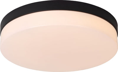 Lucide biskit - plafonnier (plafonnier) salle de bain - ø 34,5 cm - led - 1x24w 2700k - ip44 - détecteur de mouvement - noir