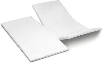 Drap-housse week-end Cendrillon - surmatelas fendu - 1 personne - coton - 180x210 cm - double fente - blanc