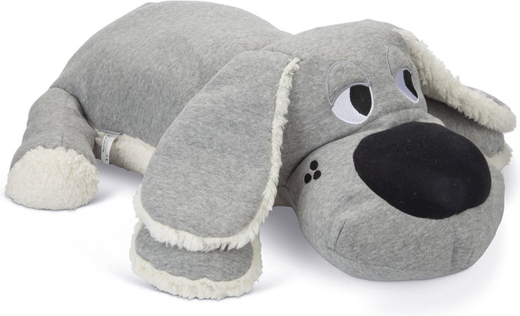 Beeztees chiot boomba xl - jouet pour chiot - peluche chiot - jouet pour chien - gris - 70x40x21 cm