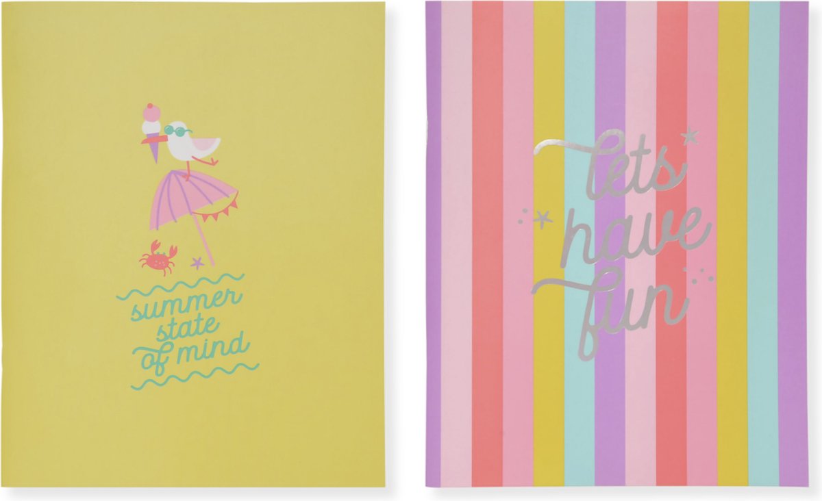 Carnets Kangaro - beach happy - a5 - ligne - 4 pièces - k-pm310001