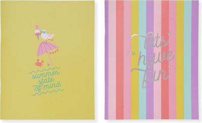 Carnets Kangaro - beach happy - a5 - ligne - 4 pièces - k-pm310001