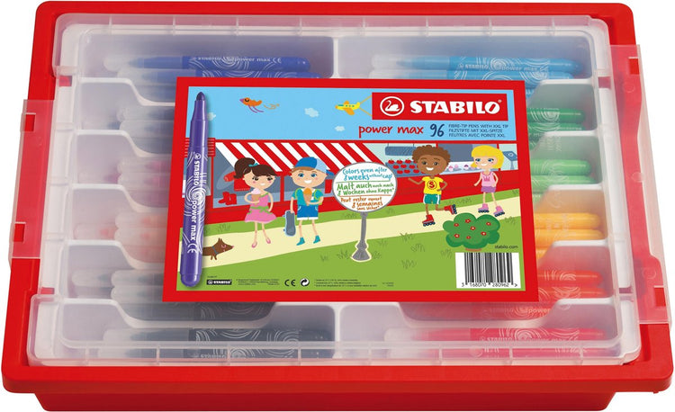 Stylos-feutres Stabilo power max pour emballage scolaire - 96 pcs.
