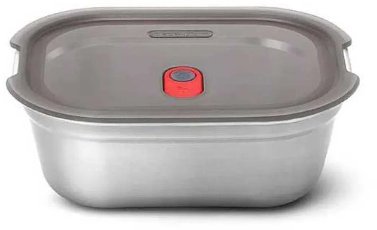 Black blum black+blum boîte alimentaire acier grande - préparation repas - 206x159x79mm - gris rouge