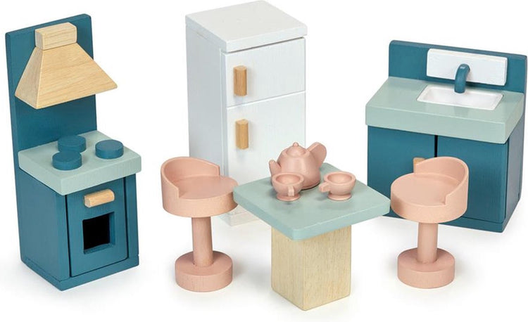Ensemble de jouets de cuisine en bois Mentari - accessoires de maison de poupée.