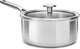 Casserole multicouche en inox Kitchenaid - ø16 cm - 1,5l - avec couvercle en verre - induction - sans pfas