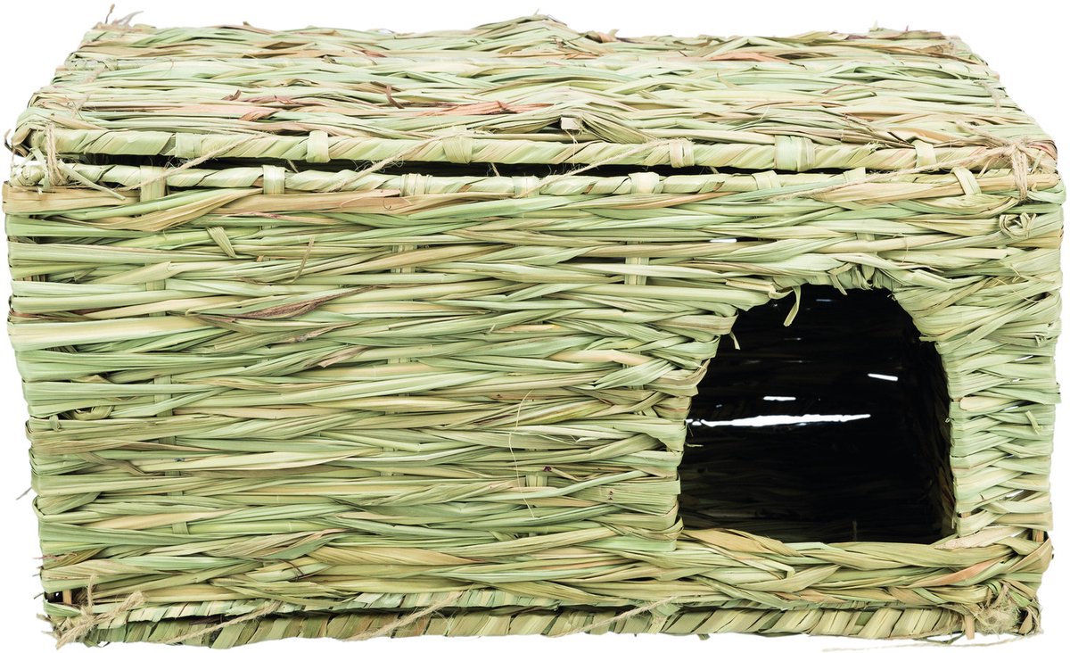 Trixie maison d'herbe angulaire - accessoire cage - 45x22x27 cm