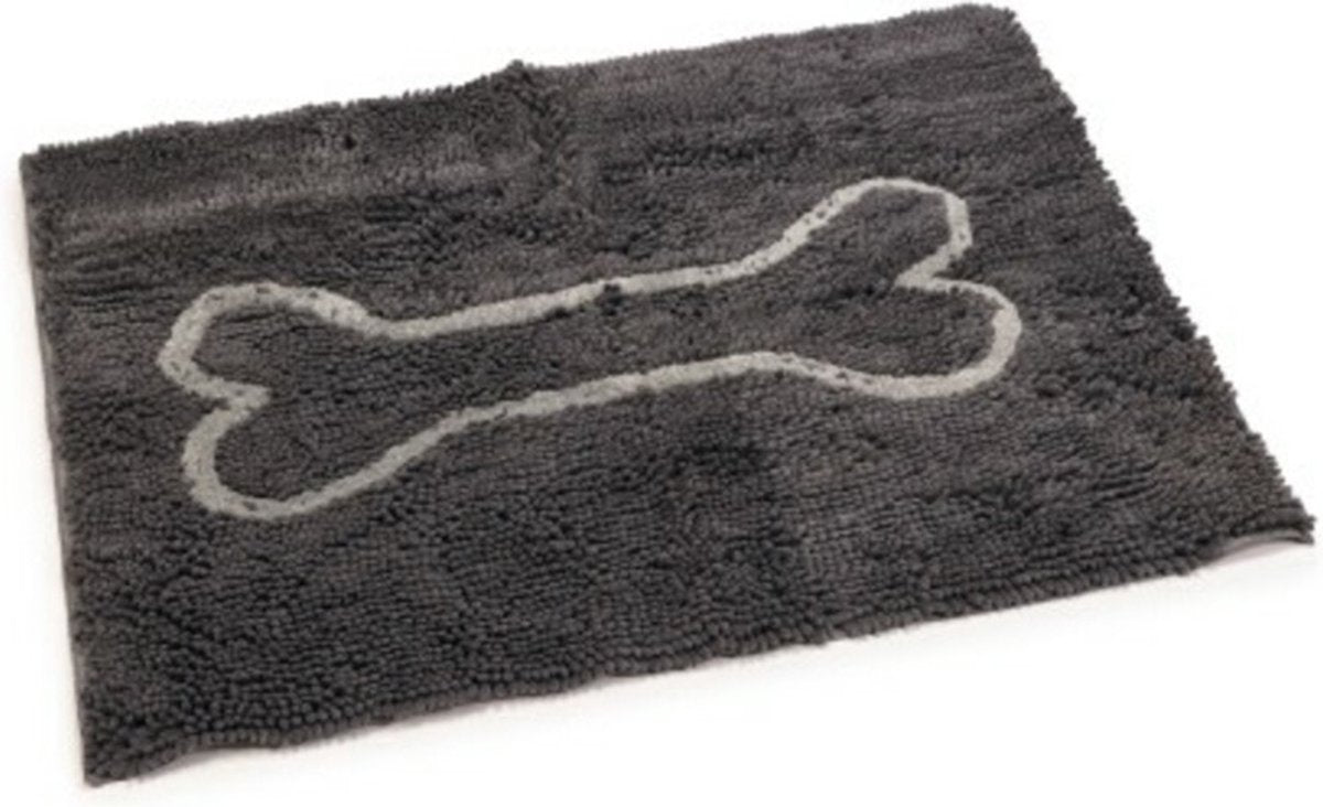 Tapis de séchage pour chien Dog gone smart dirty dog - tapis pour animaux - gris - 88 x 68 cm