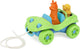 Jouets verts - poussette à tirer verte