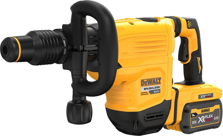 Outils Dewalt - Marteau de démolition sans fil 54 V SDS Max, 2x batteries 9,0 Ah Flexvolt, chargeur DC832x2