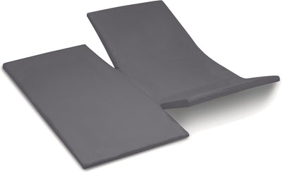 Drap-housse week-end Cendrillon - surmatelas fendu - 2 personnes - coton - 180x200 cm - double fente - anthracite