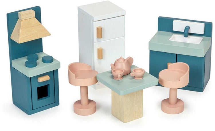 Ensemble de jouets de cuisine en bois Mentari - accessoires de maison de poupée.