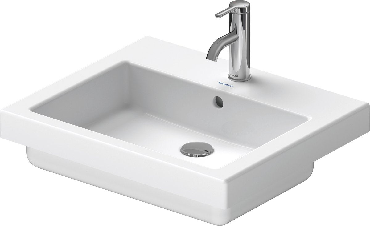 Duravit vero - lavabo à encastrer 55x47x18 cm, 1 trou pour robinetterie, blanc alpin 0315550000