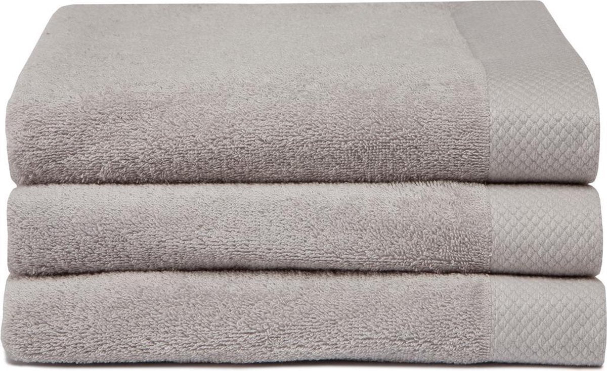 Serviette de bain Seahorse pure - lot de 3 - coton - super doux - tissu éponge - 60x110 cm - beige