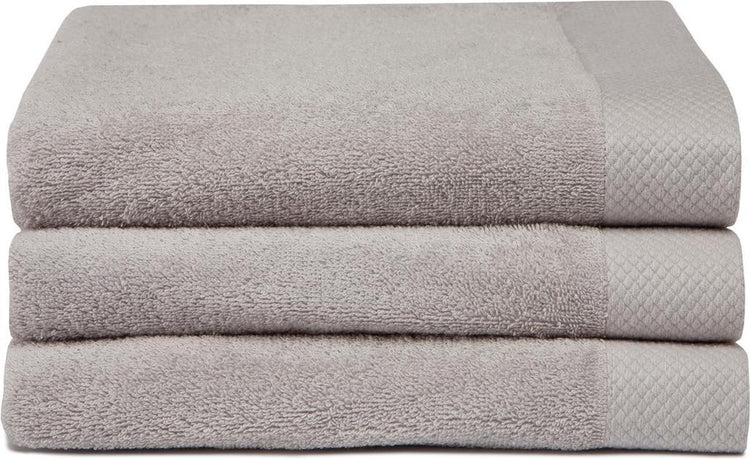 Serviette de bain Seahorse pure - lot de 3 - coton - super doux - tissu éponge - 60x110 cm - beige