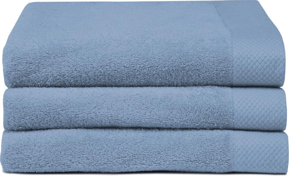 Seahorse pure - serviette - 60x110 cm - lot de 3 - denim
