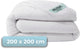 Faire taire. living hush living - couette synthétique - toutes saisons - 200x200 cm - fibre polyester de haute qualité 350 g/m² - avec boucles de fixation - chaude et légère