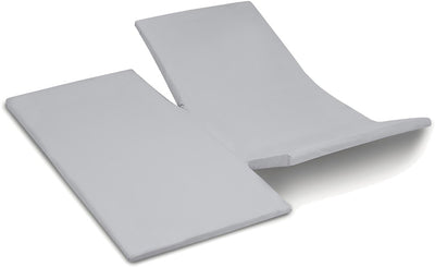 Week-end Cendrillon - surmatelas avec double fente (jusqu'à 15 cm) - coton - 180x200 cm - gris clair
