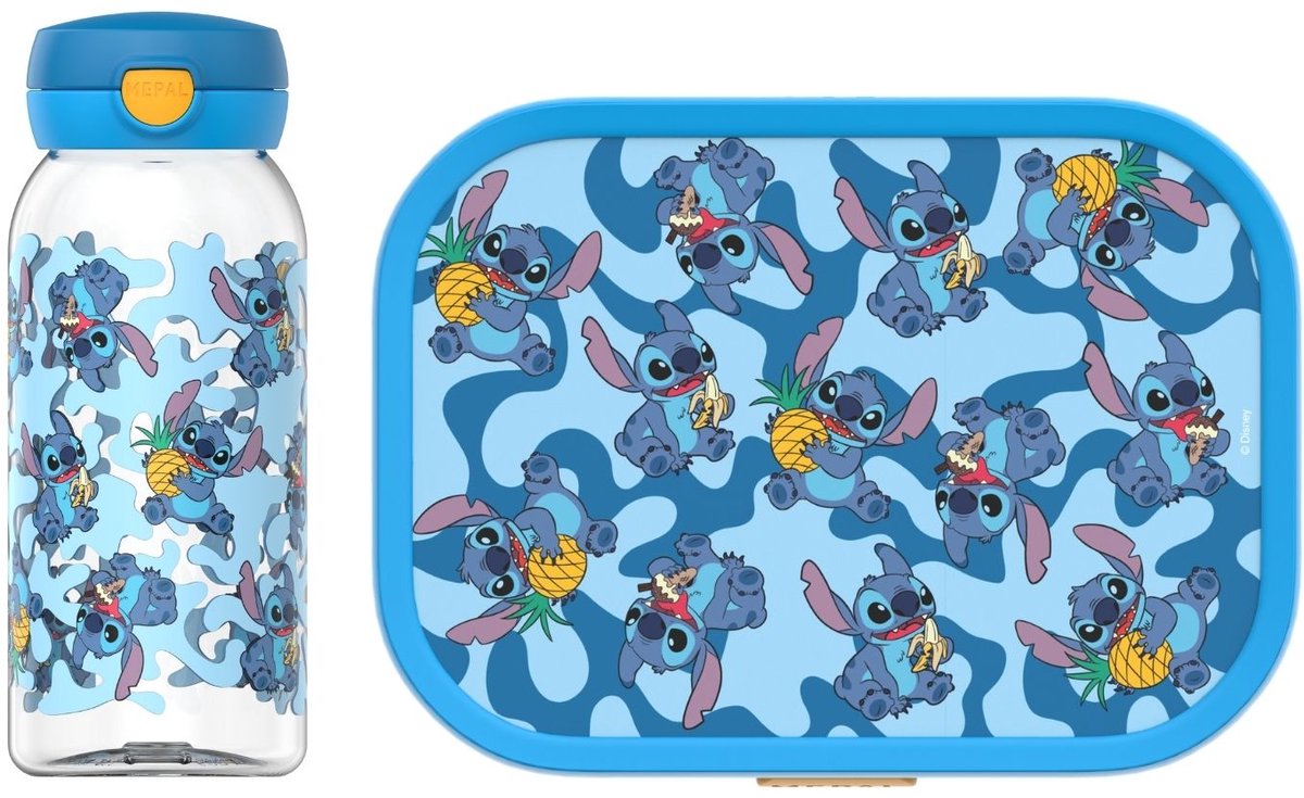 Ensemble déjeuner Mepal (gourde avec boîte à lunch à clapet) campus - 600 + 750 ml - boîte à lunch et gobelet pour enfants - boîte à bento - gourde avec bouchon à rabat - point