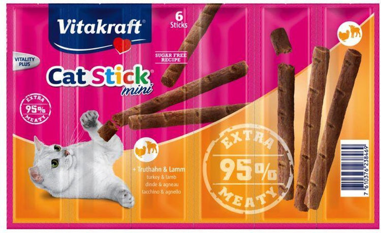 Vitakraft bâtonnet pour chat agneau de dinde 1 pièce - 6 bâtonnets