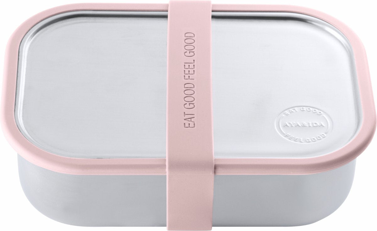 Aya ida aya ida - lunch box - boîte de rangement - à emporter - pain - 1000ml - rose tendre
