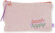 Trousse Kangaro - beach happy - nounours rose - 24x15cm - k-pm320035