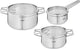 Tefal nordica - set de casseroles - 3 pièces - induction - acier inoxydable - convient à toutes les sources de chaleur
