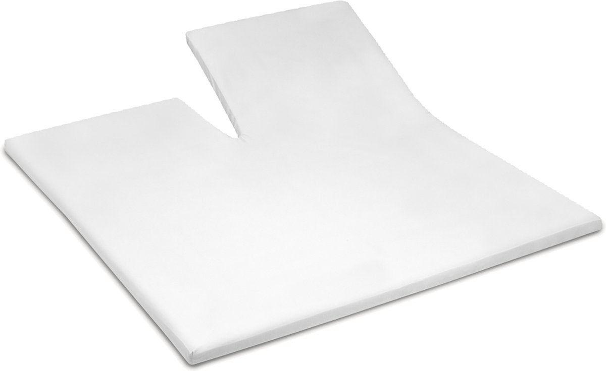 Cendrillon - surmatelas - drap-housse fendu - hauteur de matelas jusqu'à 15 cm - jersey double - 200x200 210 cm - blanc