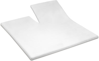 Cendrillon - surmatelas - drap-housse fendu - hauteur de matelas jusqu'à 15 cm - jersey double - 200x200 210 cm - blanc