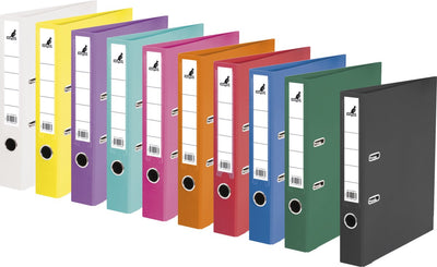 Classeur Kangaro - a4 - 2 anneaux - largeur dos 50 mm - 10 pièces couleurs assorties - k-3100p10