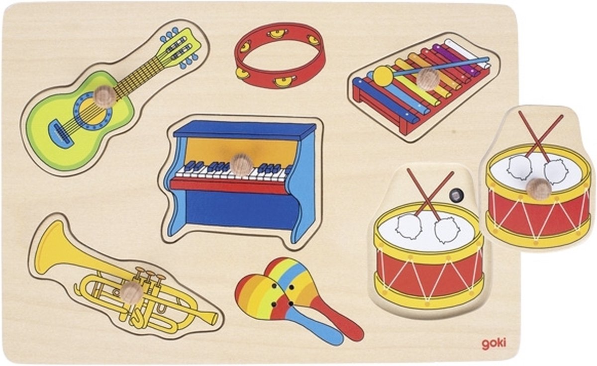 Goki Noppen Puzzle Instruments de musique avec son, 5e.