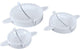 Metaltex - lot de 3 moules à pâte - machine à raviolis - 9, 12 et 15 cm - blanc - plastique