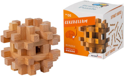 Puzzle de casse-tête en bois de jouets récents - puzzle cérébral 5 - jeu de réflexion stimulant.