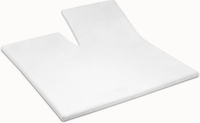 Cendrillon - drap-housse molton topper - simple fente - jusqu'à 15 cm de hauteur de matelas - 140x200 210 cm - blanc