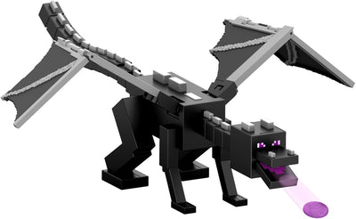 Mattel minecraft attaque avec dragon souffle de la figurine d'action dragon ender avec 10 disques
