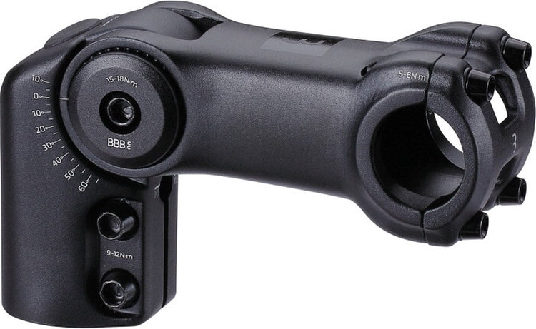Bbb potence de cyclisme réglable 120 mm - potence réglable vélo de course, vélo électrique vtt - rallonge de potence 25,4 mm - angle -40° +60° - highfix - bhs-34