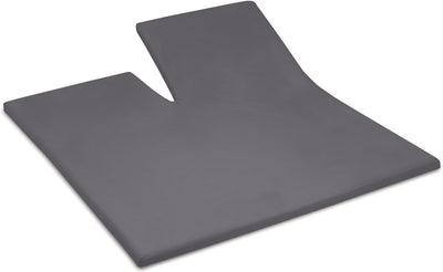 Cendrillon - week-end - surmatelas avec fente - 160x200 cm - hauteur de matelas jusqu'à 15 cm - 100% coton - anthracite