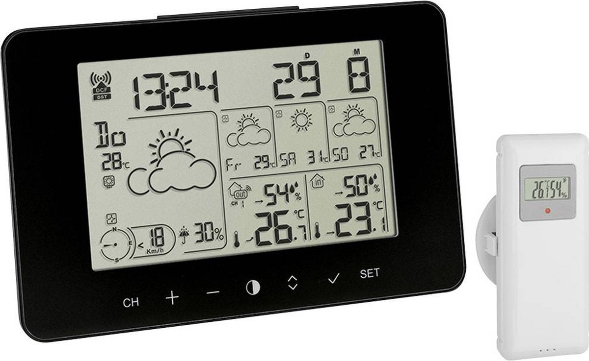 Tfa dostmann 35.1156.01 station météo sans fil prévisions pour 4 jours nombre de capteurs max.: 3 pièce(s)