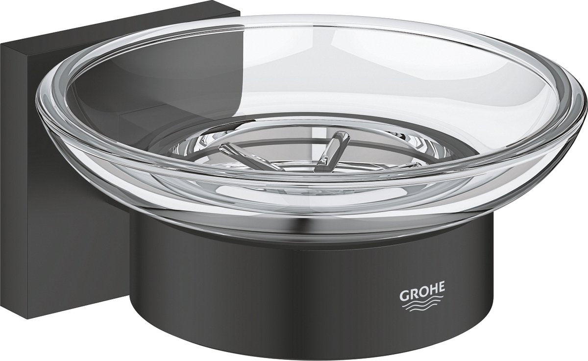 Porte-savon Grohe quickfix start cube avec support - noir mat
