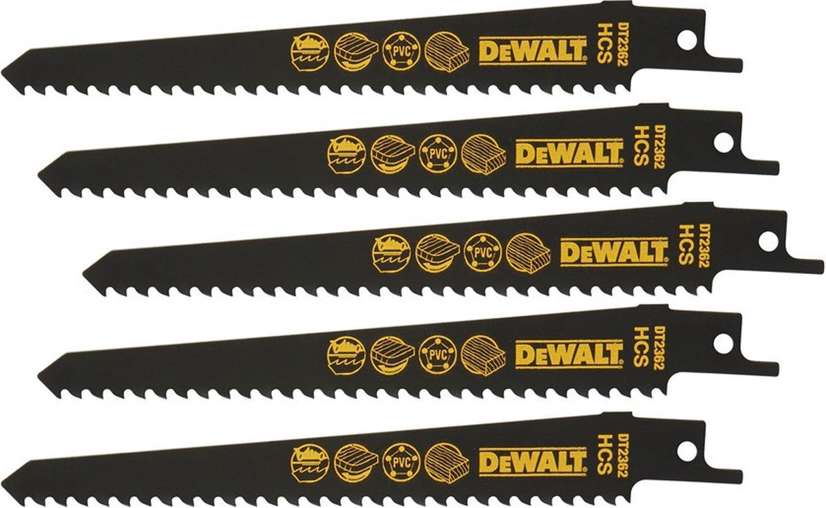 Accessoires Dewalt lame de scie alternative hcs 152x4.2mm bois et plastique, rapide avec finition fine - dt2362-qz