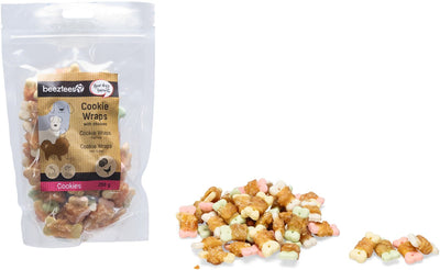 Beeztees friandises savoureuses wraps à biscuits au poulet - collations pour chiens - biscuits pour chiens - friandises pour chiens - s - 200 grammes