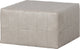 Pouf patchwork Woood - aspect cuir - naturel - 36x60x60
