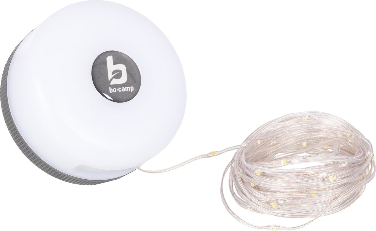 Bo-camp - chaîne lumineuse - mira - 8 mètres - enroulable - rechargeable - 150 lumens