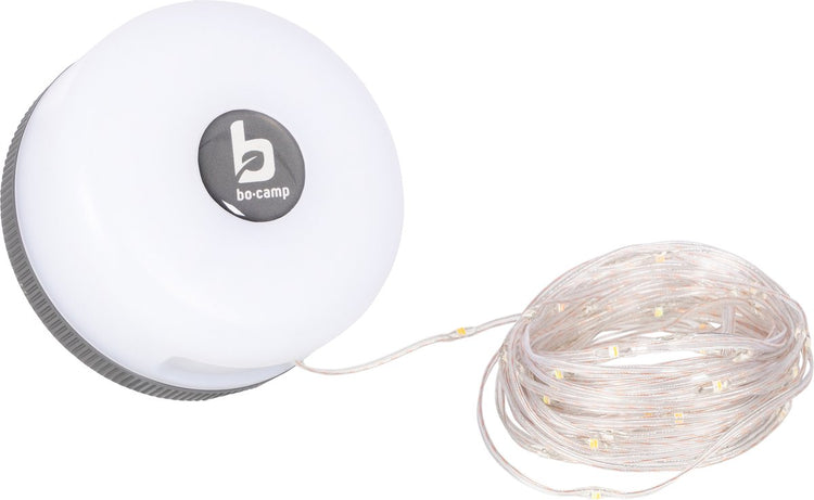 Bo-camp - chaîne lumineuse - mira - 8 mètres - enroulable - rechargeable - 150 lumens