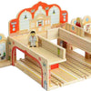 Bigjigs - Ensemble de jeu en bois pour la grande gare centrale