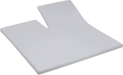 Cendrillon - dimanche - drap-housse surmatelas fendu - 180x210 cm - hauteur de matelas jusqu'à 15 cm - 100% satin de coton - gris clair