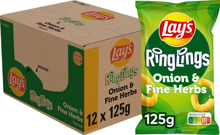 Lay's ringlings oignon fines herbes - chips - 12 x 125 grammes