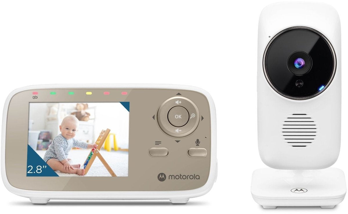 Motorola Nursery vm 483 - Babyphone vidéo pour bébé - Unité parents 2,8 pouces - Infrarouge - Zoom numérique - Fonction talk-back