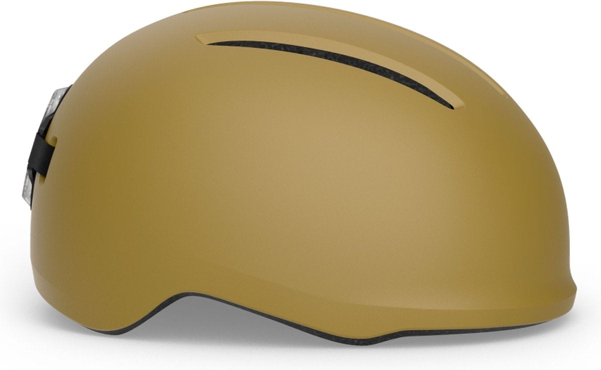 With vibe casque de vélo hommes femmes - casque de vélo e-bike adultes - vélo électrique - vélo de ville - taille l (58-61cm) - amande mat (marron)